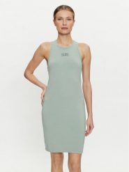 Vans Sukienka letnia Varsity Tank Dress VN000JGP Zielony Slim Fit. Zielone sukienki damskie Vans, bez wzorów, z bawełny, bez ramiączek. Za 129.99 zł.
