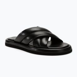 Klapki damskie GANT Clareha. Czarne klapki damskie Gant, bez wzorów, z materiału, bez obcasa, bez zapięcia. Za 529.99 zł.
