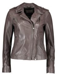 7eleven Skórzana kurtka "Nico" w kolorze szarym rozmiar: 42. Szare kurtki damskie 7eleven, bez wzorów, ze skóry, bez kaptura. Za 525.86 zł.