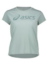 Asics Koszulka w kolorze zielonym rozmiar: M. Zielone bluzki damskie Asics, m, bez wzorów, bez kołnierzyka, bez ramiączek. Za 65.07 zł.
