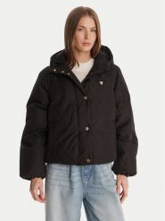 Guess Kurtka zimowa V5BL07 WGLW2 Czarny Regular Fit. Czarne kurtki damskie Guess, na zimę, m, z aplikacjami, z syntetyku, bez kaptura. Za 799.99 zł.
