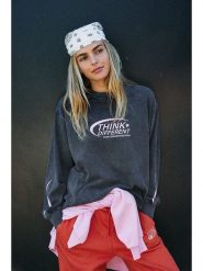 Noisy may Bluza "Polly" w kolorze antracytowym rozmiar: S. Czarne bluzy damskie Noisy may, s, bez wzorów, z bawełny, bez kaptura. Za 88.23 zł.