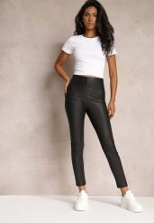 Czarne Legginsy z Ekoskóry Favi. Czarne legginsy damskie Renee, l, bez wzorów, z jeansu. Za 59.99 zł.