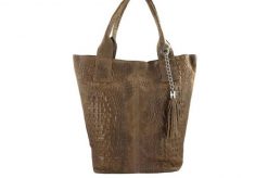 Worek skórzany BARBERINI'S c. beżowy 375/7-9. Brązowe shopper bag Barberinis, bez wzorów, ze skóry, bez dodatków. Za 219.99 zł.