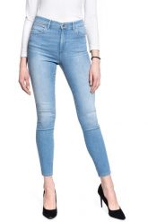 SPODNIE DAMSKIE WRANGLER HIGH RISE SKINNY SOFT CLOUD W27HZI29R 112128152. Rurki damskie Wrangler, bez wzorów, z jeansu. Za 209.99 zł.