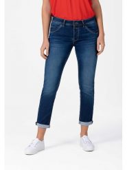 Timezone Dżinsy "Nali" - Slim fit - w kolorze granatowym rozmiar: W26. Niebieskie jeansy damskie Timezone. Za 136.13 zł.