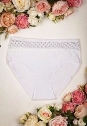 Białe Klasyczne Majtki Figi z Elastycznej Bawełny Ulenvec. Białe figi Born2be, bez wzorów, z bawełny. Za 4.99 zł.