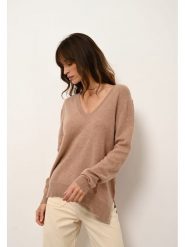 Just Cashmere Kaszmirowy sweter "Opal" w kolorze jasnobrązowym rozmiar: M. Brązowe swetry klasyczne damskie Just Cashmere, m, z kaszmiru, bez kołnierzyka. Za 369.99 zł.