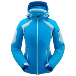 Kurtka narciarska damska Spyder Schatzi Gtx Infinium. Niebieskie kurtki damskie Spyder, na zimę, bez wzorów, z poliesteru, bez kaptura. Za 1,129.70 zł.