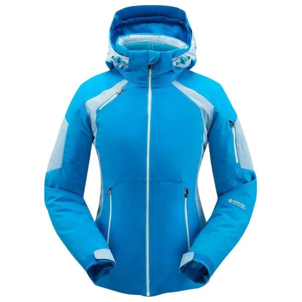 Kurtka narciarska damska Spyder Schatzi Gtx Infinium. Niebieskie kurtki damskie Spyder, na zimę, bez wzorów, z poliesteru, bez kaptura. Za 1,129.70 zł.
