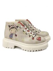 Goby Botki w kolorze beżowym rozmiar: 36. Brązowe botki damskie Goby, bez obcasa, bez zapięcia. Za 260.99 zł.