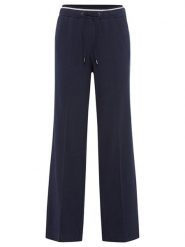 Olsen Spodnie w kolorze granatowym rozmiar: 48. Niebieskie spodnie materiałowe damskie Olsen, bez wzorów, z materiału. Za 161.34 zł.