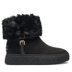 Botki Guess. Czarne botki damskie Guess, bez obcasa, na płaskiej podeszwie, bez zapięcia. Za 709.99 zł.