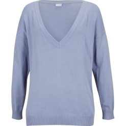 Sweter oversize z dekoltem w serek oversize. Czarne swetry klasyczne damskie bonprix, bez kołnierzyka. Za 84.99 zł.