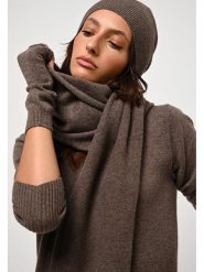 AUTHENTIC CASHMERE Kaszmirowy szal "Vaymont" w kolorze brązowym - 200 x 30 cm rozmiar: onesize. Brązowe szaliki damskie AUTHENTIC CASHMERE, bez wzorów, z kaszmiru. Za 253.54 zł.