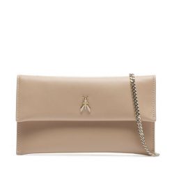 Torebka Patrizia Pepe. Brązowe torebki wieczorowe damskie Patrizia Pepe, bez wzorów, bez dodatków. Za 769.99 zł.