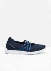 Obuwie typu barefoot marki Tom Tailor z elastyczną podeszwą. Niebieskie balerinki damskie bonprix, bez wzorów. Za 199.99 zł.