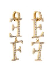 Elisabetta Franchi Kolczyki OR-17K-52E2-V260 Złoty. Żółte kolczyki damskie Elisabetta Franchi, metalowe. Za 719.99 zł.