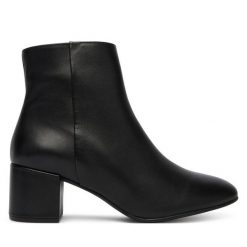 Botki HÖGL. Czarne botki damskie Högl, bez obcasa, na słupku, bez zapięcia. Za 799.99 zł.
