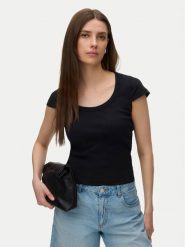 Vero Moda T-Shirt Chloe 10344953 Czarny Slim Fit. Czarne t-shirty damskie Vero Moda, m, bez wzorów, z bawełny, bez kołnierzyka. Za 69.99 zł.
