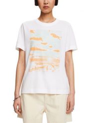 ESPRIT Koszulka w kolorze białym rozmiar: S. Białe koszulki damskie ESPRIT, s, bez wzorów, z bawełny, bez kołnierzyka, bez ramiączek. Za 37.12 zł.