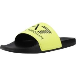 Sandały EMPORIO ARMANI SCARPE BEACHWEAR Żółty. Żółte sandały damskie EA7, bez wzorów, z syntetyku, bez obcasa, bez zapięcia. Za 196.99 zł.
