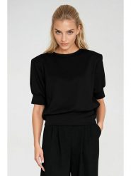 Nife Koszulka w kolorze czarnym rozmiar: 42. Czarne koszulki damskie Nife, bez wzorów, bez kołnierzyka, bez ramiączek. Za 208.83 zł.