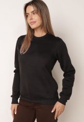 Czarna Bluza Klasyczna z Polarową Podszewką Embri. Czarne bluzy damskie Born2be, l, z aplikacjami, z jeansu, bez kaptura. Za 49.99 zł.
