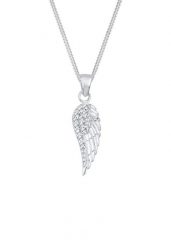 Elli Damski wisiorek skrzydło z kryształami, srebro 925 Sterling Silver Naszyjniki 1 ct. Szare naszyjniki damskie Elli, srebrne. Za 211.64 zł.