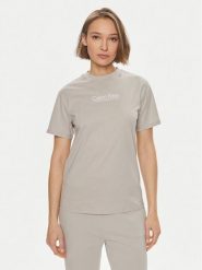 Calvin Klein T-Shirt Coordinates K20K207005 Beżowy Regular Fit. Brązowe t-shirty damskie Calvin Klein, m, bez wzorów, z bawełny, bez kołnierzyka. Za 229.99 zł.