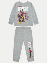 NAME IT Piżama Mickey 13234179 Szary Regular Fit. Szare piżamy chłopięce Name it, bez wzorów, z bawełny, bez ramiączek. Za 79.99 zł.