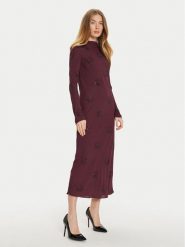 PINKO Sukienka wieczorowa 104335 A289 Bordowy Regular Fit. Czerwone sukienki damskie Pinko, bez wzorów, z syntetyku, wizytowe, bez ramiączek. Za 1,799.00 zł.