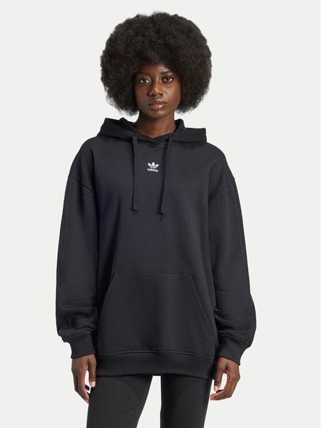 Adidas Bluza Essentials IY9615 Czarny Oversize. Czarne bluzy damskie Adidas, xs, bez wzorów, z bawełny, bez kaptura. Za 209.99 zł.