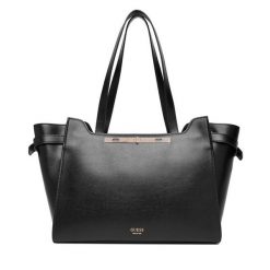 Torebka Guess. Czarne shopper bag Guess, z aplikacjami, bez dodatków. Za 2,399.00 zł.