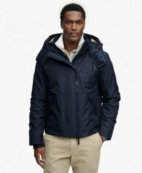 Superdry Kurtka Hooded Arctic Windcheater z recyklowanego poliestru - Darkest. Niebieskie kurtki damskie Superdry, xl, bez wzorów, z elastanu, bez kaptura. Za 545.65 zł.