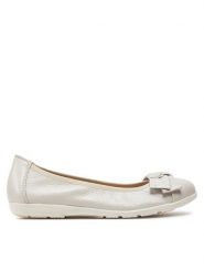 Caprice Baleriny 9-22153-42 Écru. Białe balerinki damskie Caprice, bez wzorów, ze skóry. Za 279.99 zł.