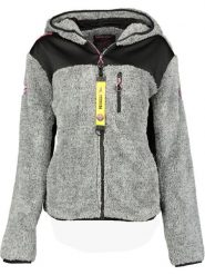 Geographical Norway Kurtka polarowa "Telodia" w kolorze szarym rozmiar: L. Szare kurtki damskie Geographical Norway, l, bez wzorów, z polaru, bez kaptura. Za 148.61 zł.