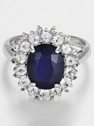 DIAMANTA Złoty pierścionek "Soleil Bleu" z diamentami rozmiar: 60. Niebieskie pierścionki damskie DIAMANTA, z diamentem, złote. Za 2,253.99 zł.