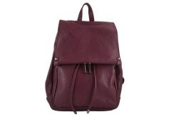 Plecak damski BARBERINI'S bordowy 513-5. Czerwone plecaki Barberinis, bez wzorów, ze skóry. Za 359.99 zł.