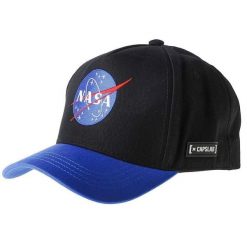 Czapka Z Daszkiem Z Kontrastowym Panelem NASA Space Mission. Czarne czapki z daszkiem damskie CapsLab, bez wzorów. Za 171.99 zł.