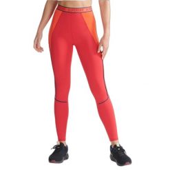 Legginsy sportowe damskie Superdry Train Branded Elastic Tight. Czerwone legginsy damskie Superdry, l, bez wzorów, z elastanu. Za 123.00 zł.