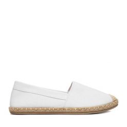 Espadryle JENNY. Białe espadryle damskie Jenny, bez wzorów, bez obcasa. Za 69.99 zł.