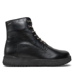 Botki Josef Seibel. Czarne botki damskie Josef Seibel, bez obcasa, na płaskiej podeszwie, bez zapięcia. Za 479.99 zł.