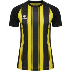 Koszulka Hummel Match striped. Czarne bluzki damskie Hummel, bez wzorów, sportowe, bez kołnierzyka, bez ramiączek. Za 194.00 zł.