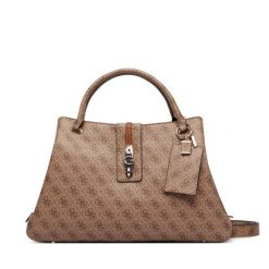 Torebka Guess. Brązowe kuferki damskie Guess, z aplikacjami, bez dodatków. Za 674.99 zł.