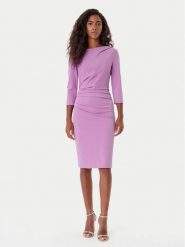 Rinascimento Sukienka koktajlowa CFC0126154003 Różowy Slim Fit. Czerwone sukienki damskie Rinascimento, bez wzorów, z syntetyku, wizytowe, bez ramiączek. Za 529.99 zł.