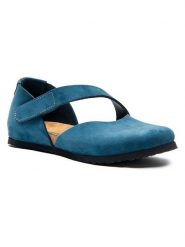 Comfortfusse Skórzane baleriny w kolorze granatowym rozmiar: 41. Niebieskie balerinki damskie Comfortfüße, bez wzorów, z nubiku. Za 260.99 zł.