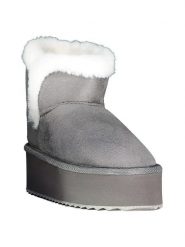 Geographical Norway Botki "Oslo" w kolorze szarym rozmiar: 39. Szare botki damskie Geographical Norway, z materiału, bez obcasa, na platformie, bez zapięcia. Za 86.99 zł.