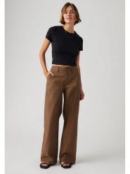 Levi's Spodnie - Comfort fit - w kolorze jasnobrązowym rozmiar: W25/L30. Brązowe spodnie materiałowe damskie Levi's, bez wzorów, z bawełny. Za 221.88 zł.