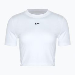 Koszulka damska Nike Sportswear Essential. Zielone koszulki sportowe damskie Nike, l, bez wzorów, bez ramiączek. Za 119.99 zł.